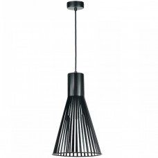 Φωτιστικό Κρεμαστό Μονόφωτο Φ23cm E27 230V Μαύρο 4347-B-BL